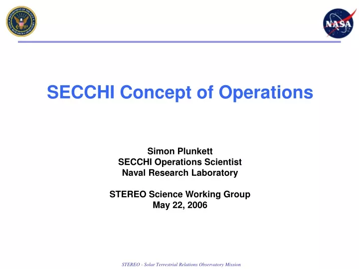 secchi concept of operations simon plunkett