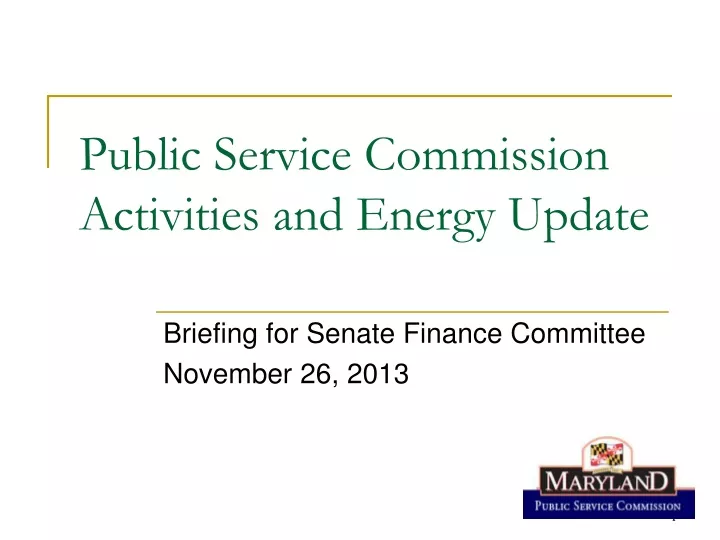 public service commission activities and energy update