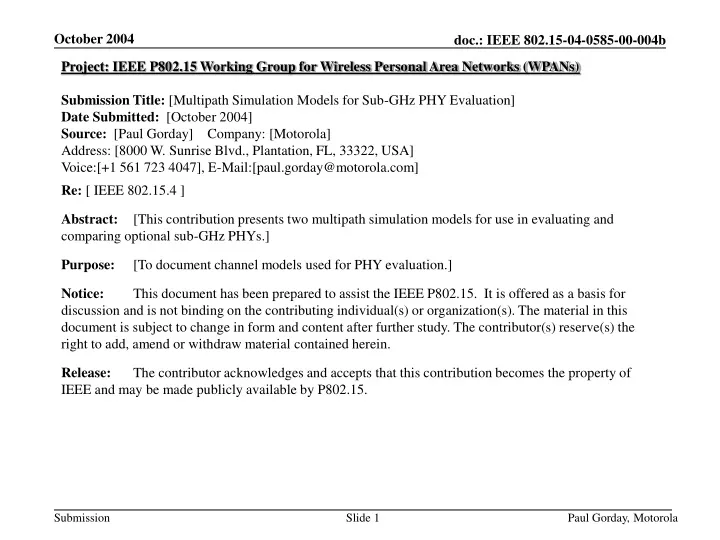 project ieee p802 15 working group for wireless