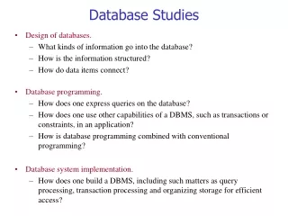 Database Studies