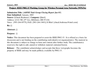 Project: IEEE P802.15 Working Group for Wireless Personal Area Networks (WPANs)