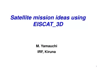 Satellite mission ideas using EISCAT_3D