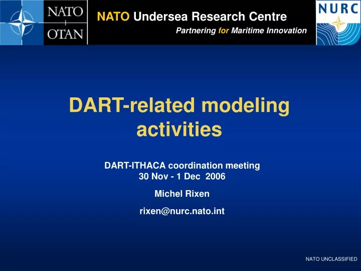 dart related modeling activities