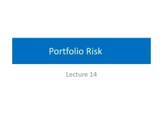 Portfolio Risk