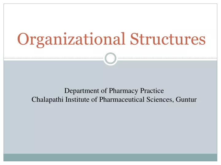 organizational structures