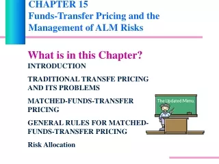 CHAPTER 15 Funds-Transfer Pricing and the Management of ALM Risks