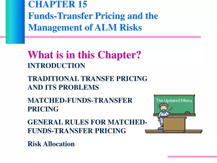 chapter 15 funds transfer pricing and the management of alm risks