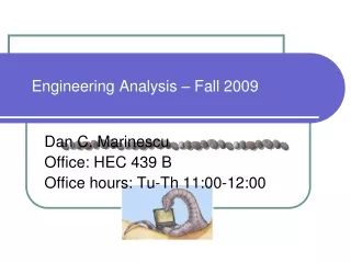 Engineering Analysis – Fall 2009