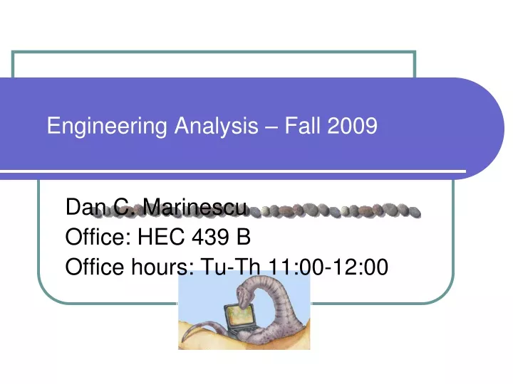 engineering analysis fall 2009