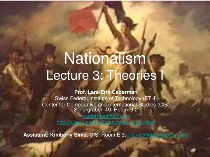 nationalism lecture 3 theories i
