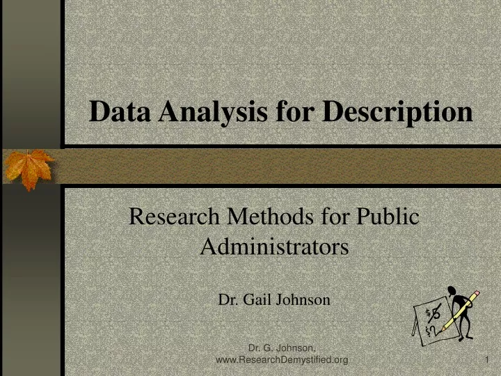 data analysis for description