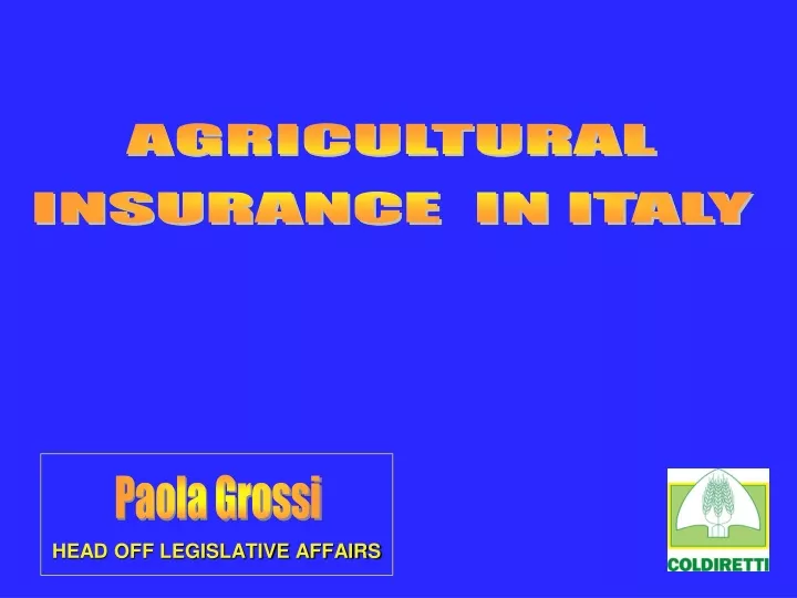 agricultural insurance in italy