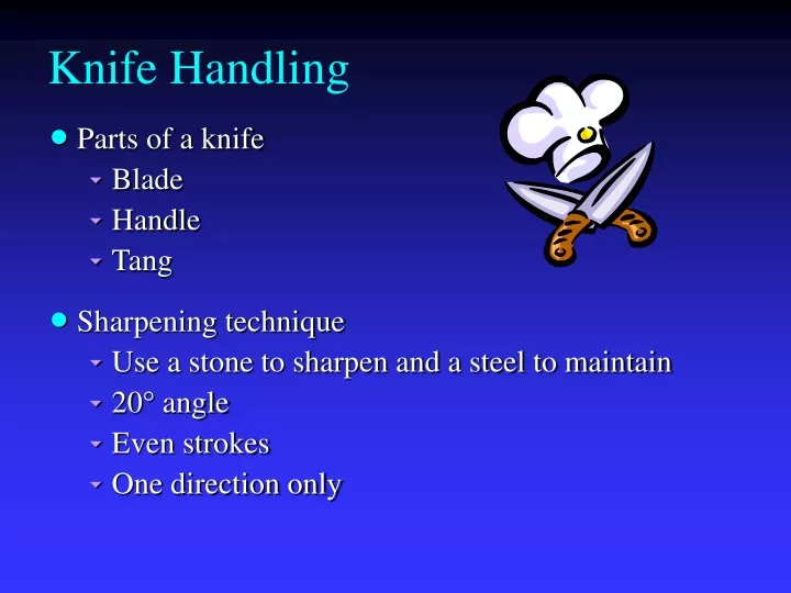 knife handling