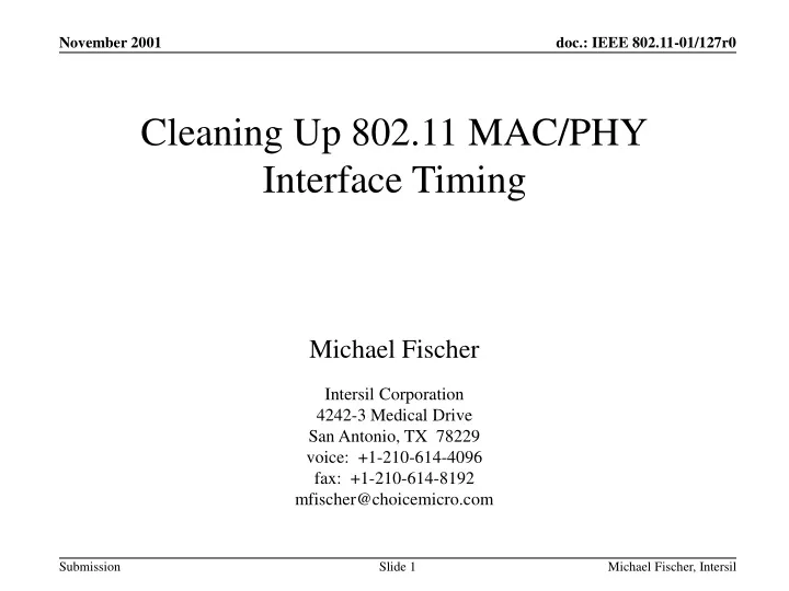 cleaning up 802 11 mac phy interface timing