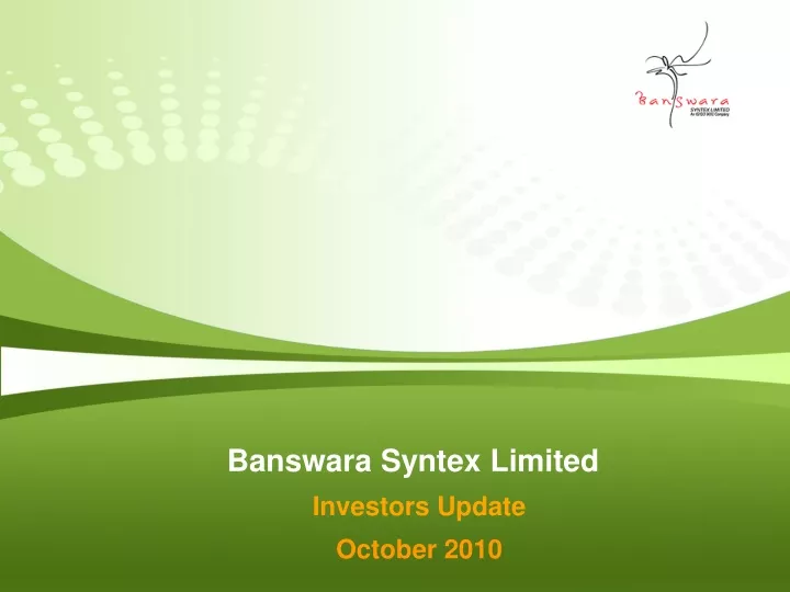 banswara syntex limited