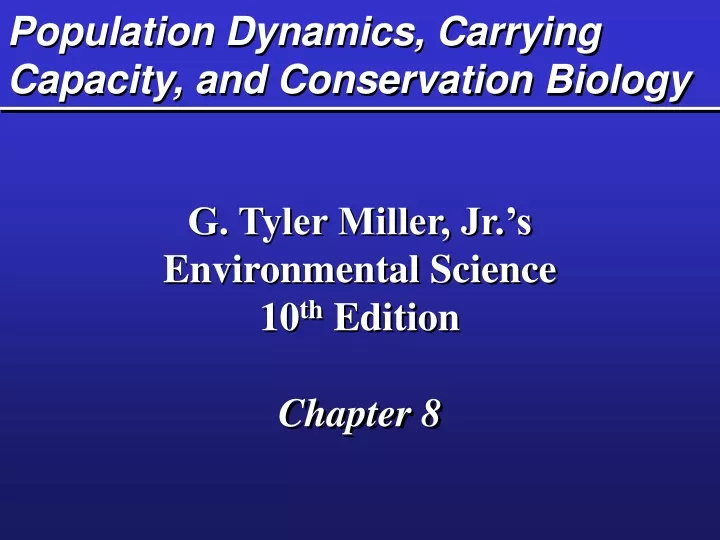population dynamics carrying capacity and conservation biology