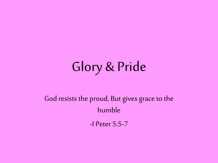 glory pride