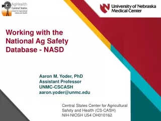 Working with the National Ag Safety Database - NASD