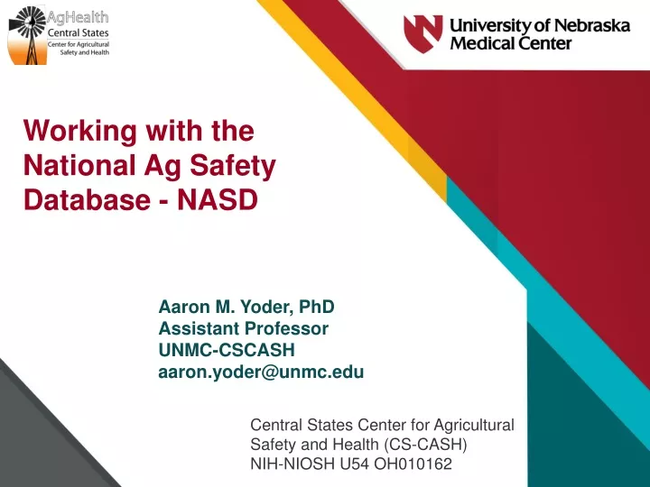 working with the national ag safety database nasd