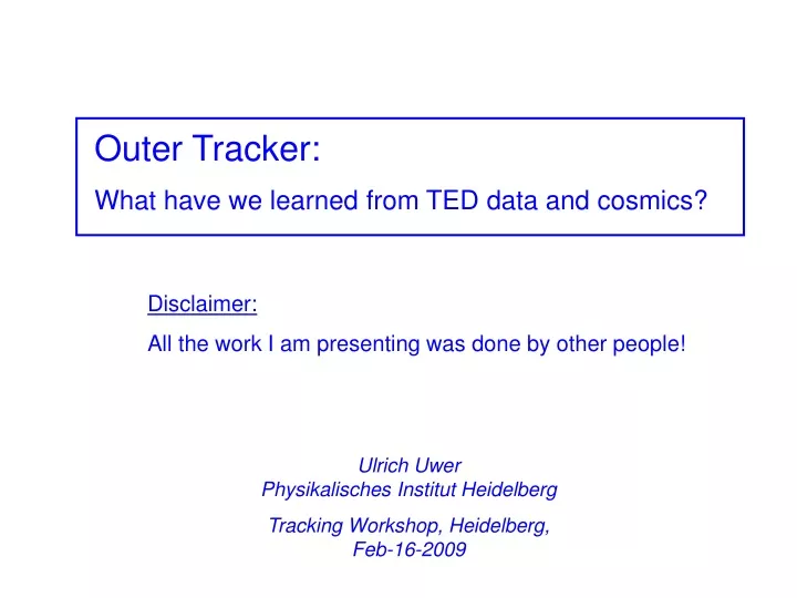 outer tracker