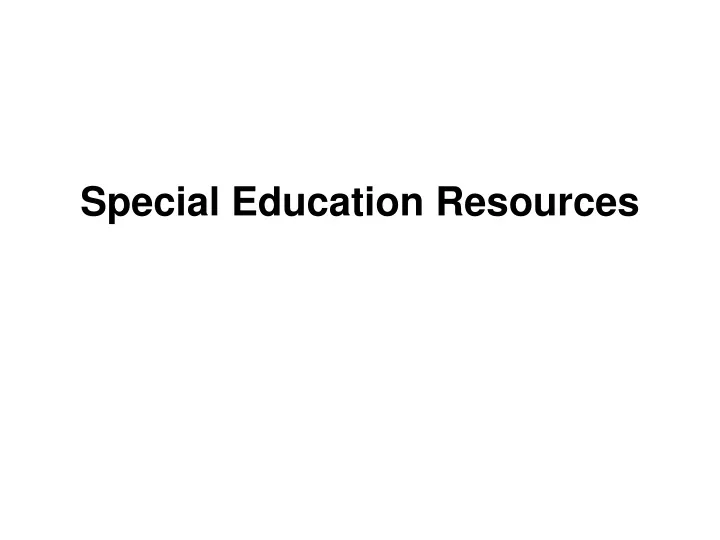 special education resources