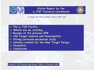Status Report by the   n_TOF Technical Coordinator
