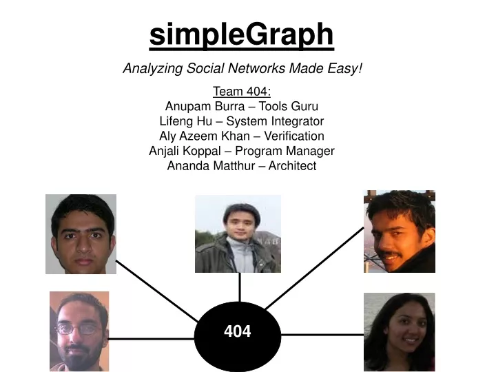 simplegraph analyzing social networks made easy