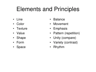 Elements and Principles