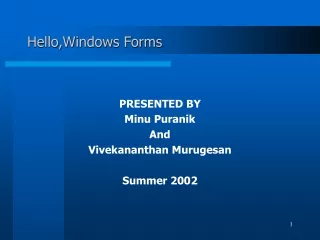 Hello,Windows Forms