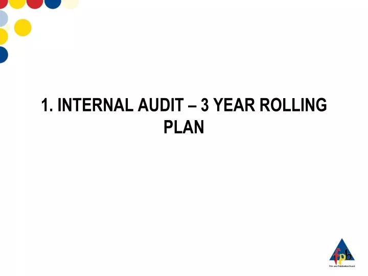 1 internal audit 3 year rolling plan
