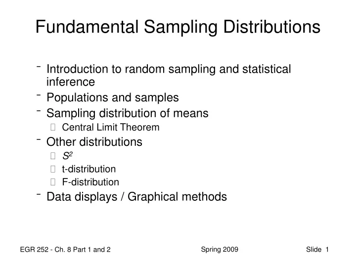 fundamental sampling distributions