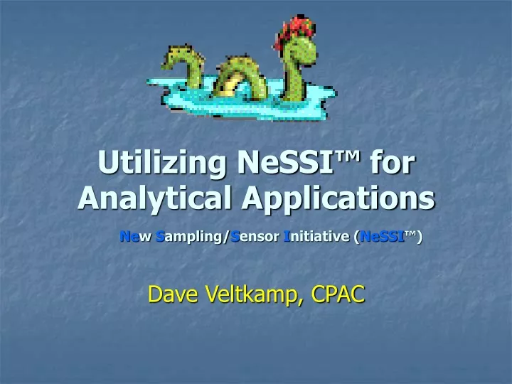 utilizing nessi for analytical applications