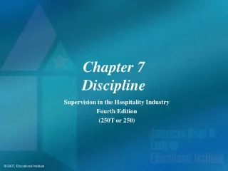 Chapter 7 Discipline