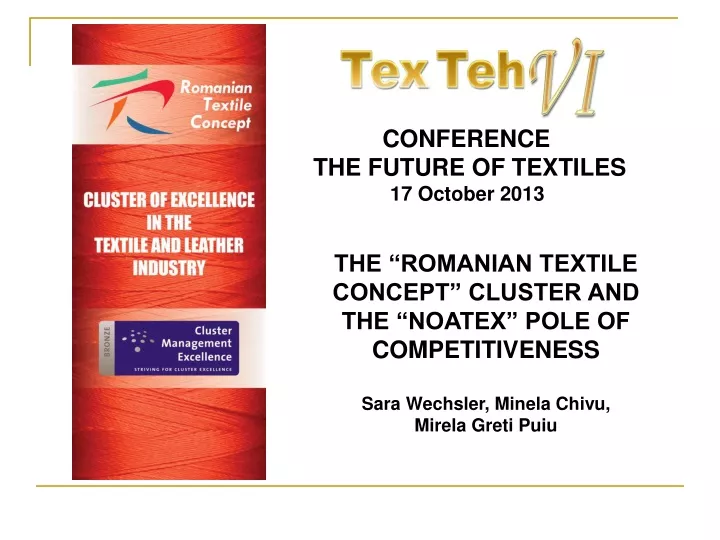conference the future of textiles 17 october 2013