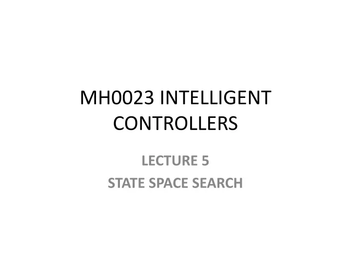 mh0023 intelligent controllers