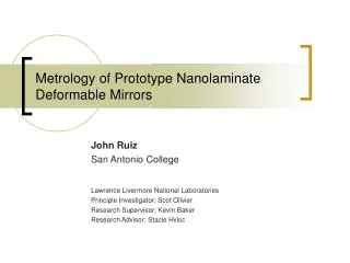 Metrology of Prototype Nanolaminate Deformable Mirrors