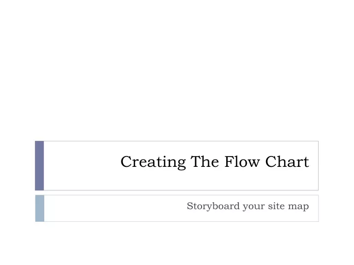 creating the flow chart