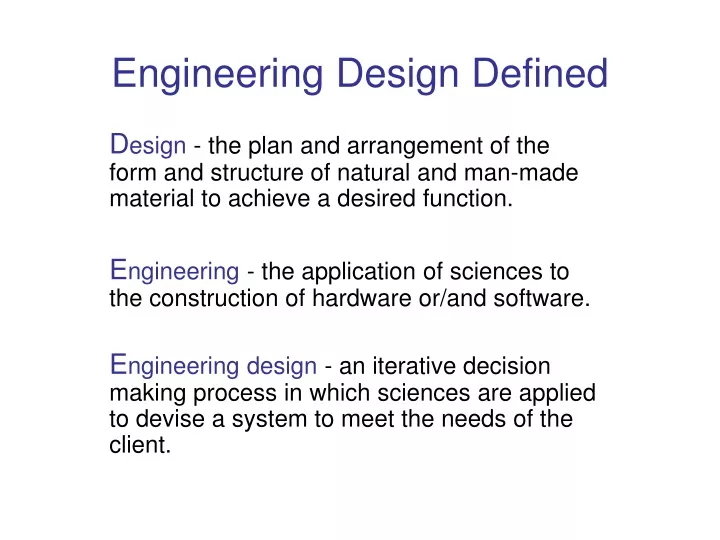 engineering design defined