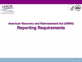 American Recovery and Reinvestment Act (ARRA) Reporting Requirements