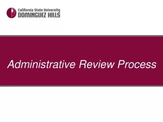 Administrative Review Process