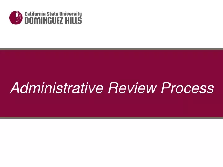 administrative review process