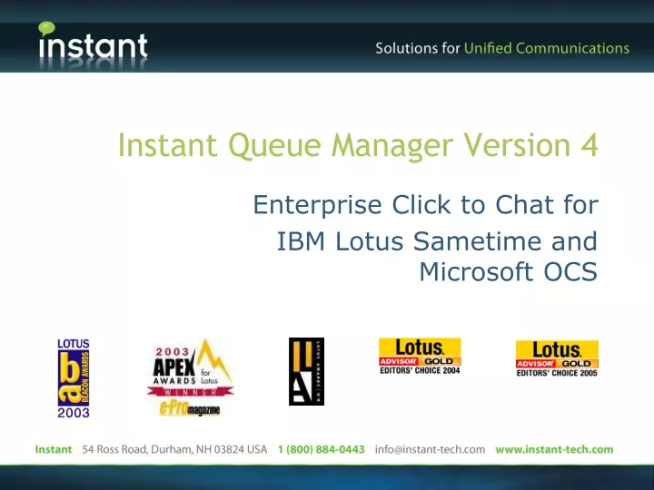 instant queue manager version 4