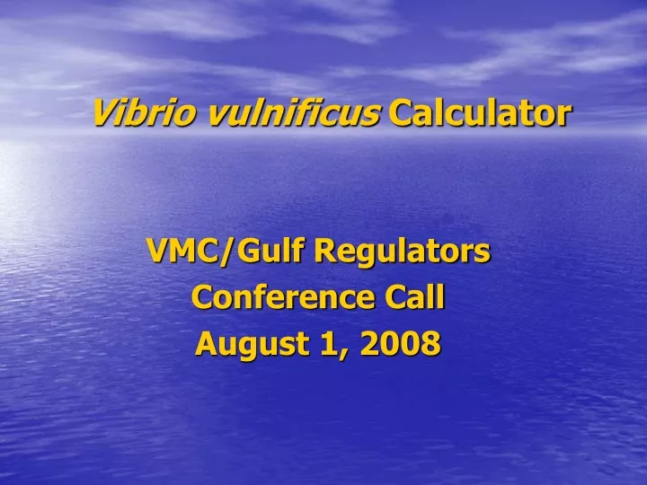 vibrio vulnificus calculator