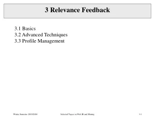 3 Relevance Feedback