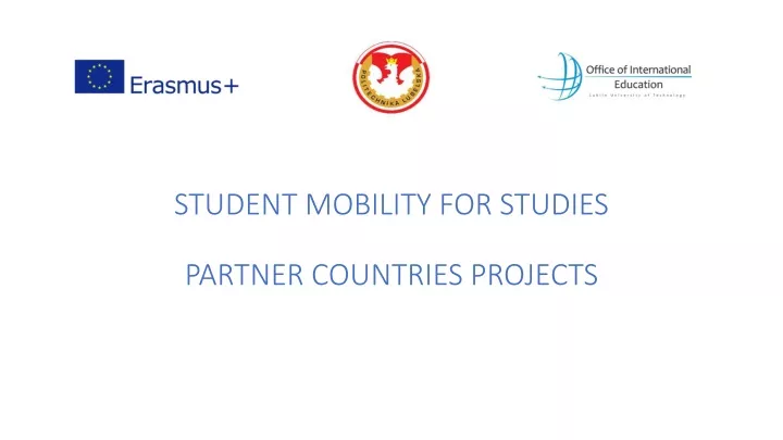 student mobility for studies partner countries projects