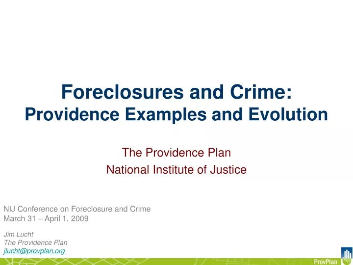 foreclosures and crime providence examples and evolution