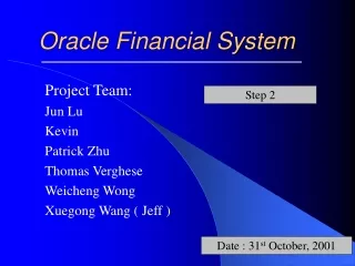 Oracle Financial System