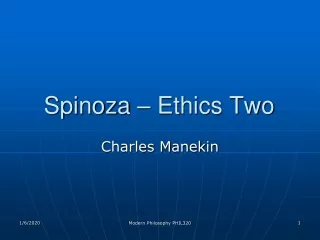 Spinoza – Ethics Two