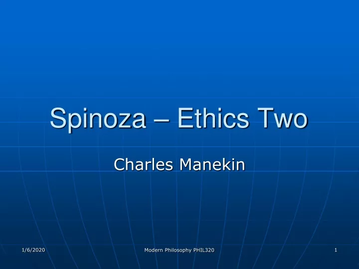 spinoza ethics two