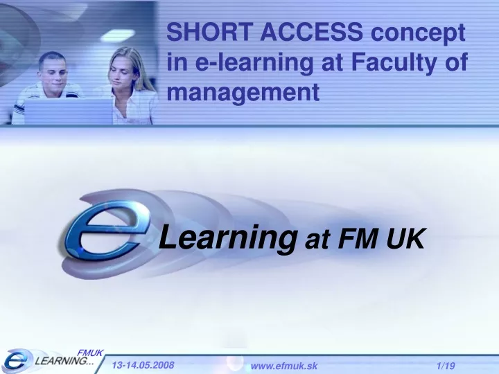 short access concept in e learning at faculty